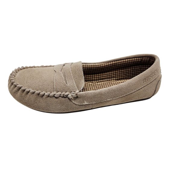 Rheson Womens Suede Loafers Size 10 Beige - Picture 1 of 14